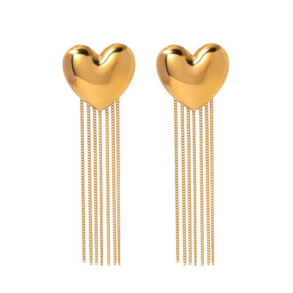 Heart Frill Drop Earrings