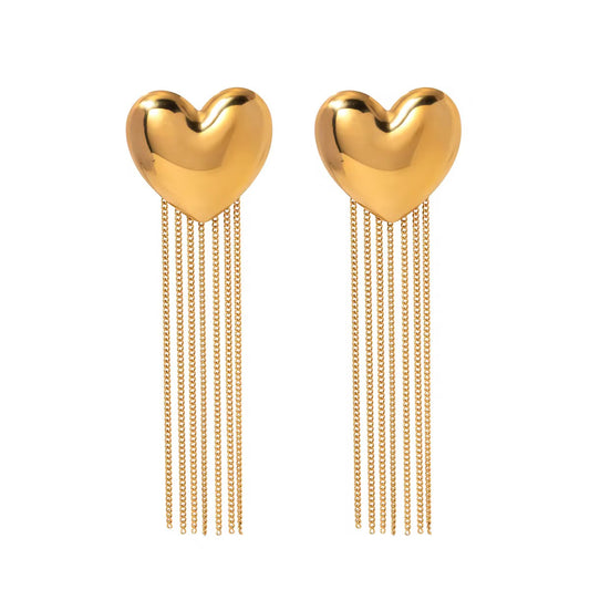 Heart Frill Drop Earrings
