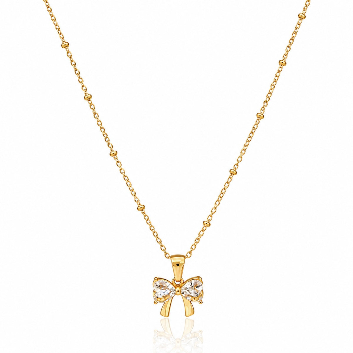 Crystal Bow Necklace