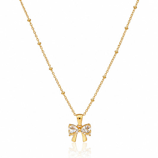 Crystal Bow Necklace