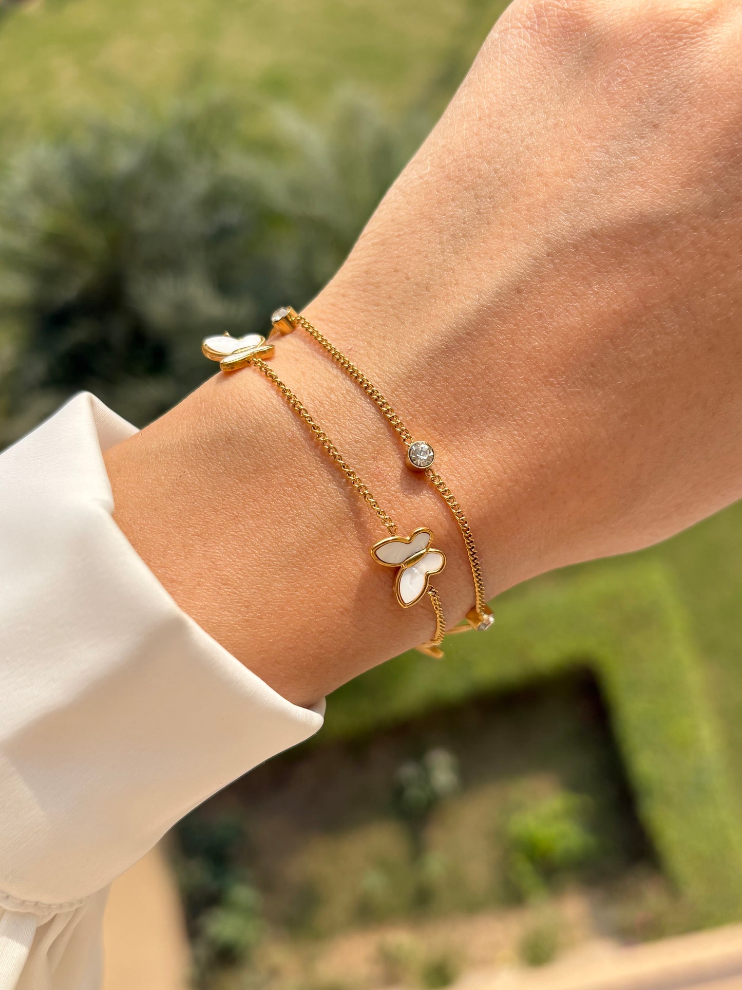 Butterfly Double Layered Bracelet