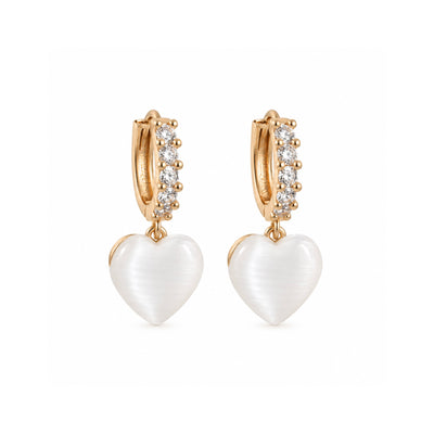 Heart Pearl Earrings