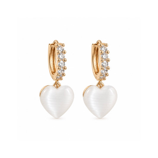 Heart Pearl Earrings