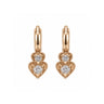 Amora Double Heart Hoops