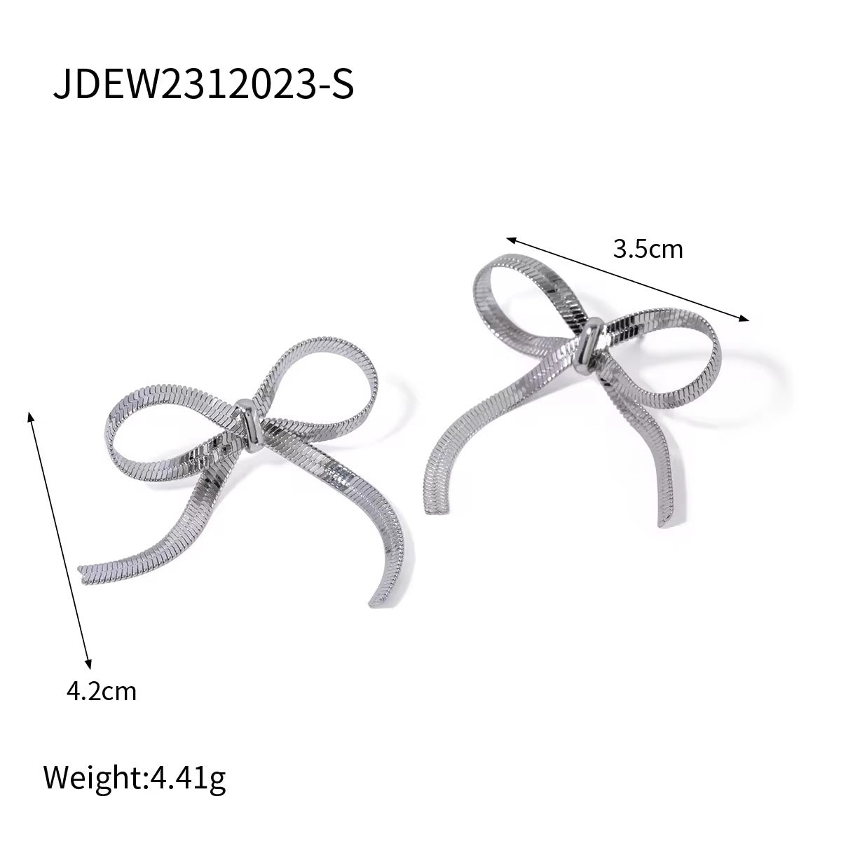 Silver Bow Earrings