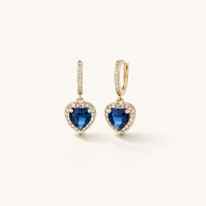 Blue Heart Earrings
