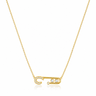 Safety Pin Stone Necklace