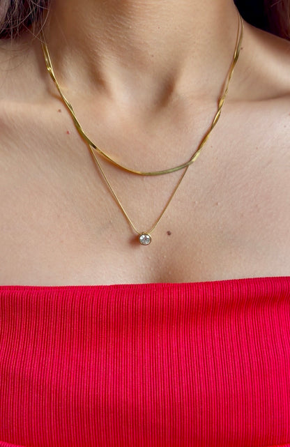 Layered Stone Necklace