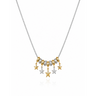Two-Tone Star Charm Necklace