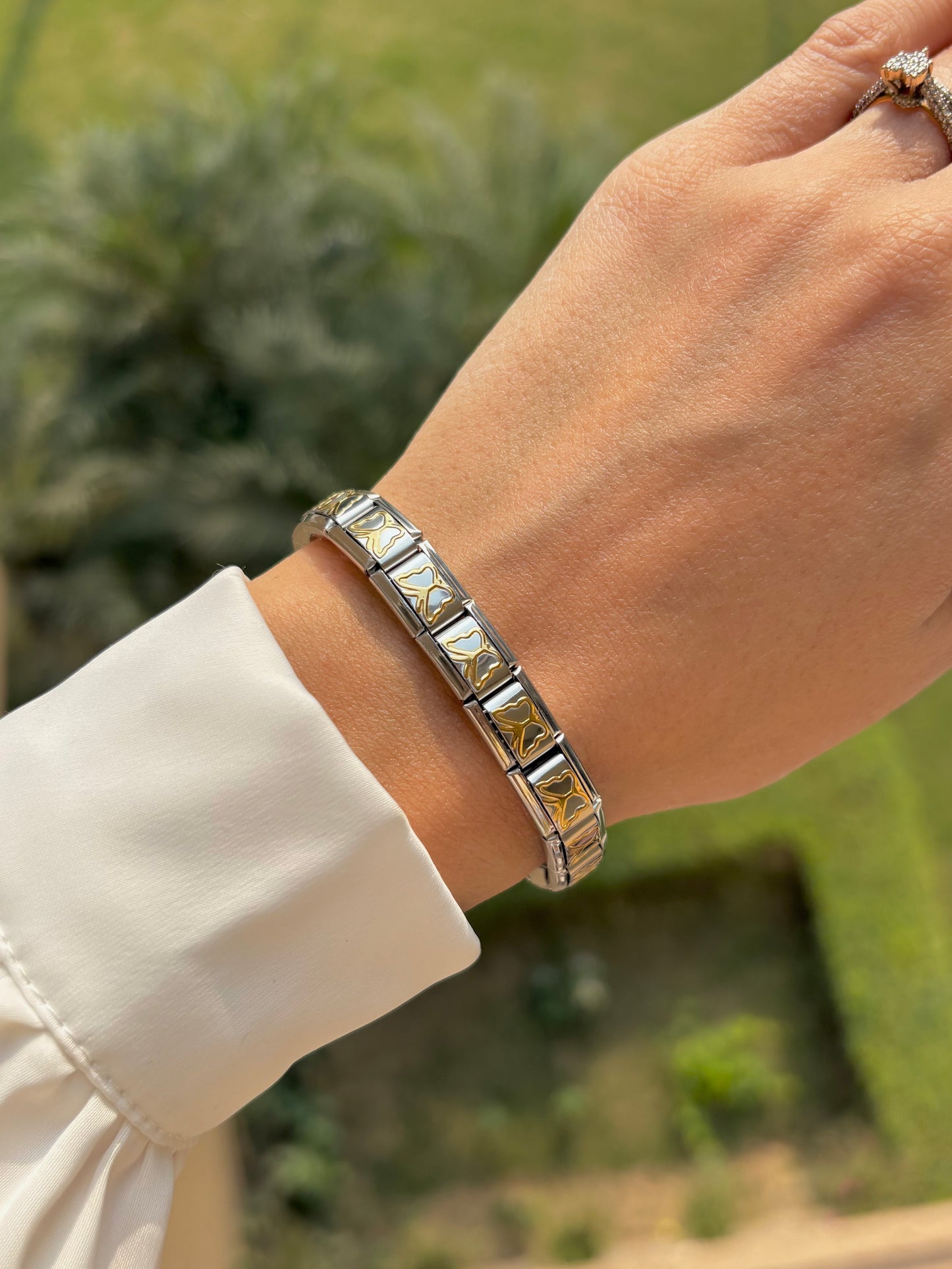 Dual Tone Butterfly Bracelet