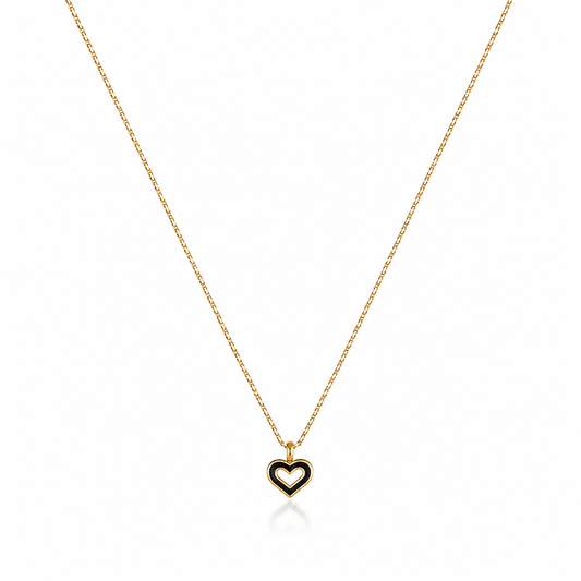 Mini Black Heart Necklace