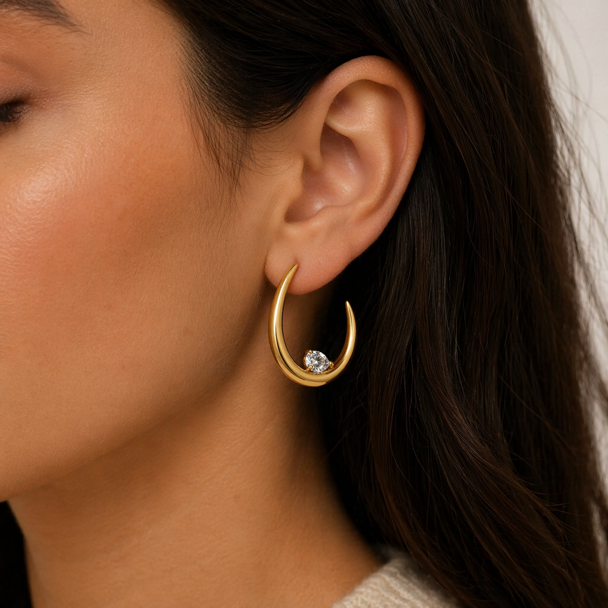 Big U Shaped Earrings