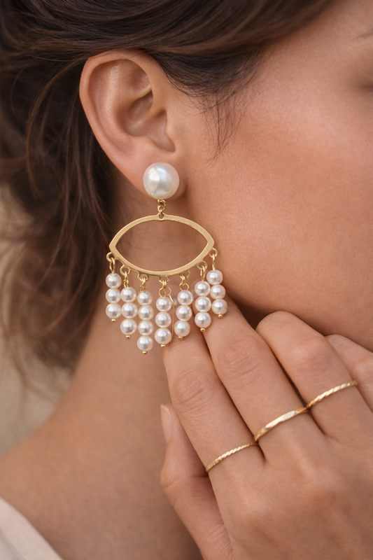 Pearl Hanging Earrings