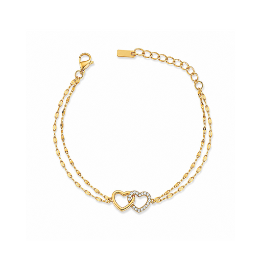 Double Layered Heart Bracelet