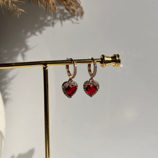 Red Heart Earrings