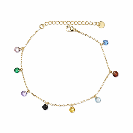Colourful Stone Anklet