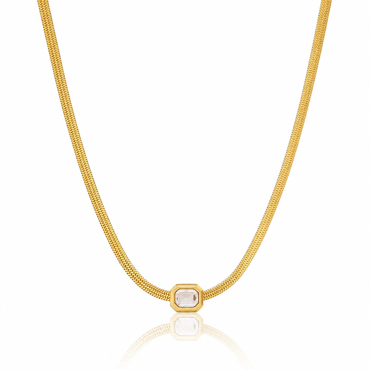 Snake Basic Stone Necklace