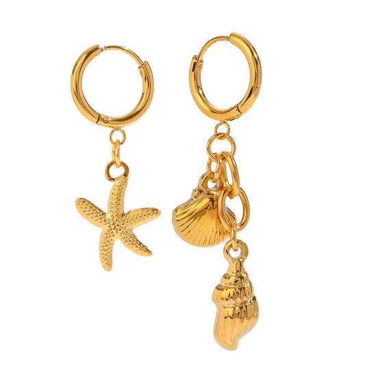 Shell Star Earrings