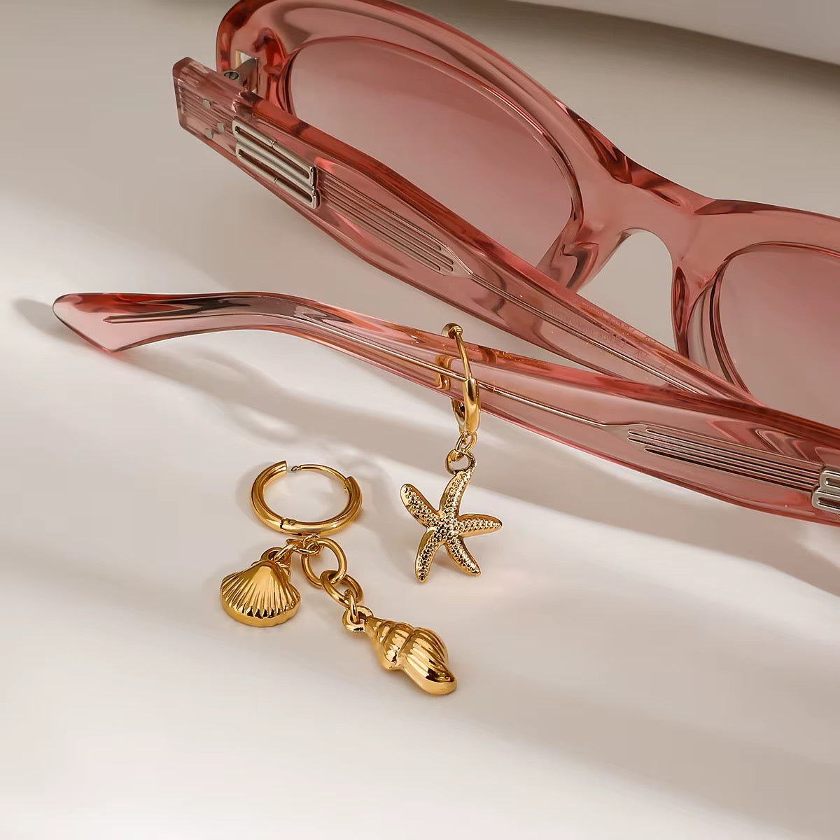 Shell Star Earrings