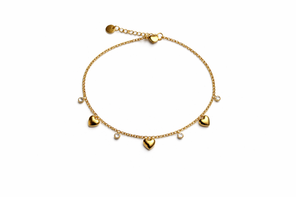 Heart Stone Anklet