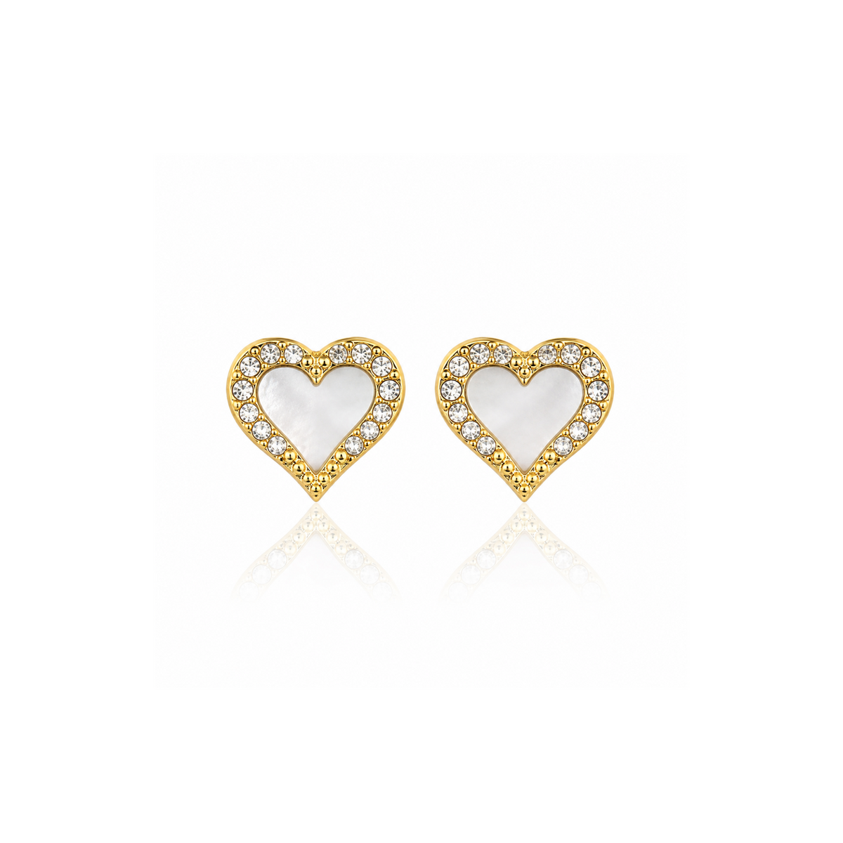 Celeste Heart Stud Earrings