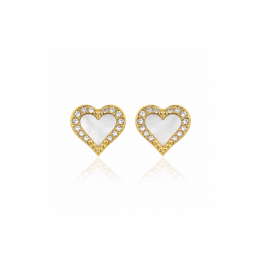Celeste Heart Stud Earrings