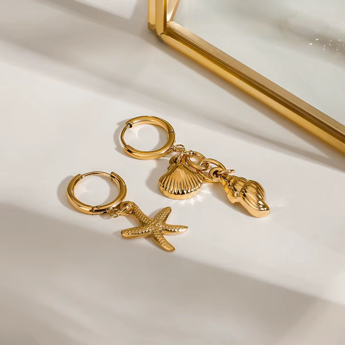 Shell Star Earrings