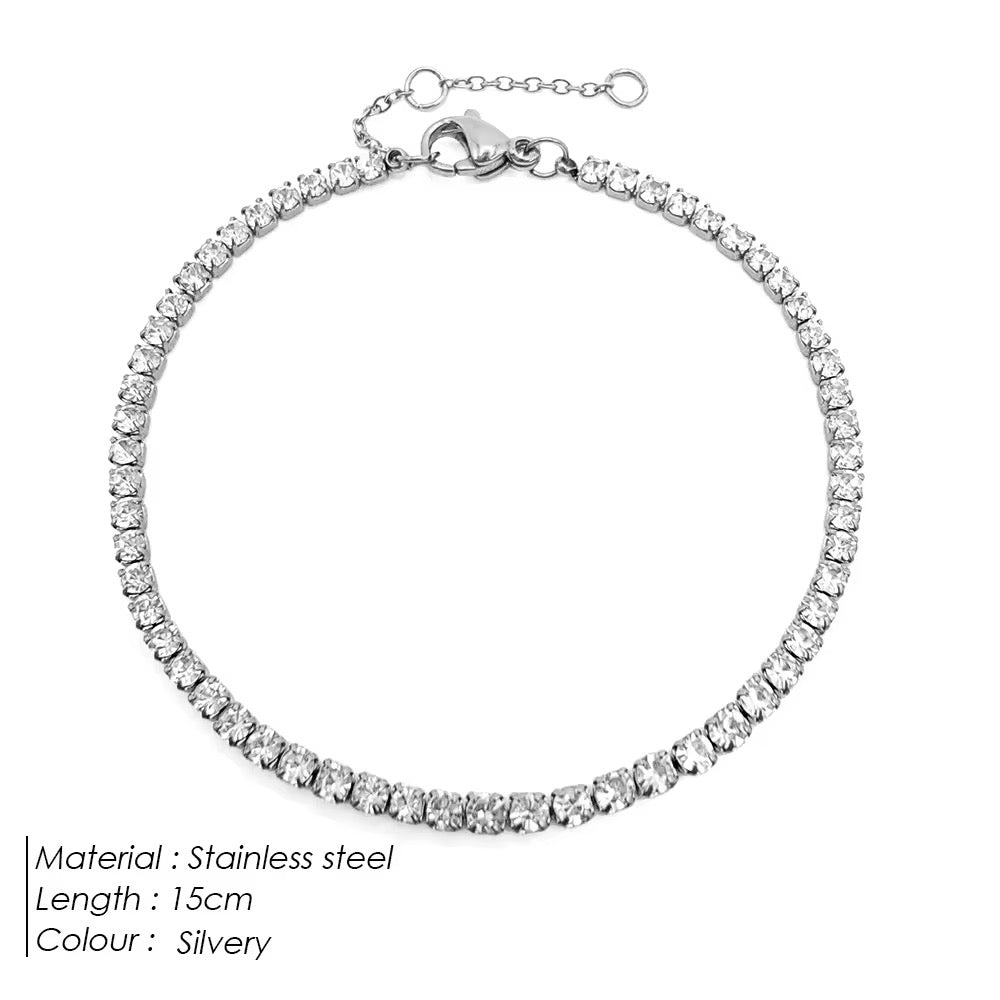 Lean Tennis Bracelet #Silver
