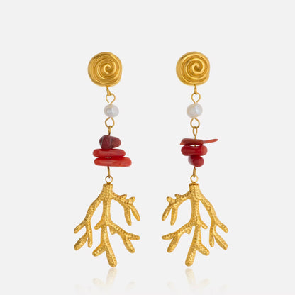 Coral Dusk Earrings
