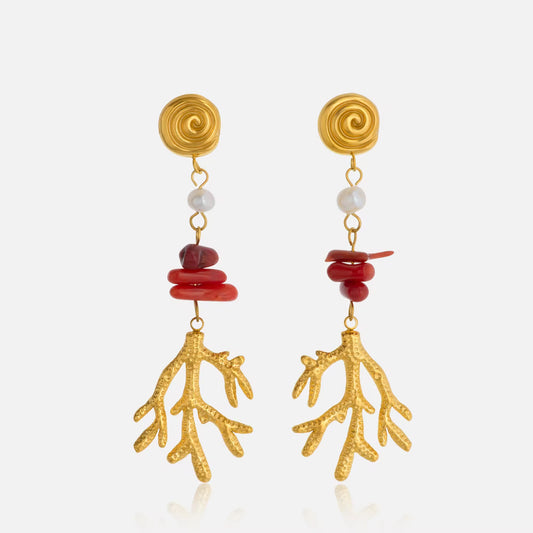 Coral Dusk Earrings