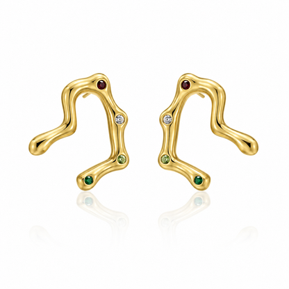 Heart Colorful Stud
