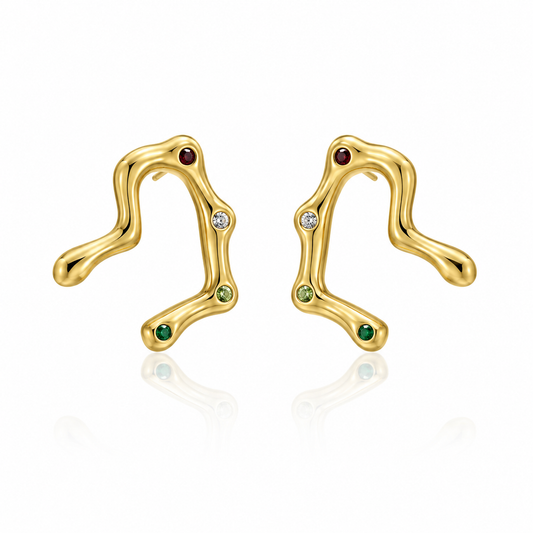 Heart Colorful Stud