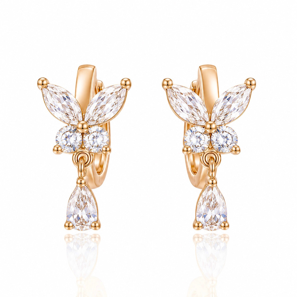 Butterfly Stone Drop Earring