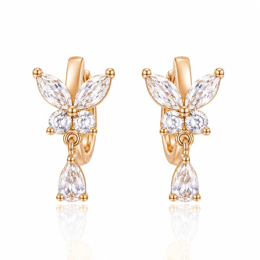 Butterfly Stone Drop Earring