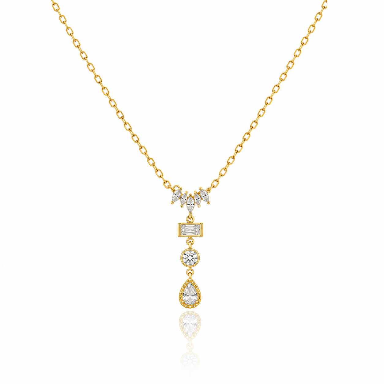 Vera Circle Drop Necklace