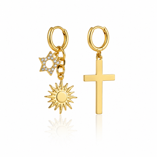 Cross Charm Earrings