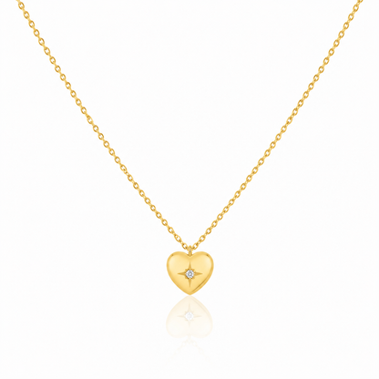Chunky Heart Star Necklace