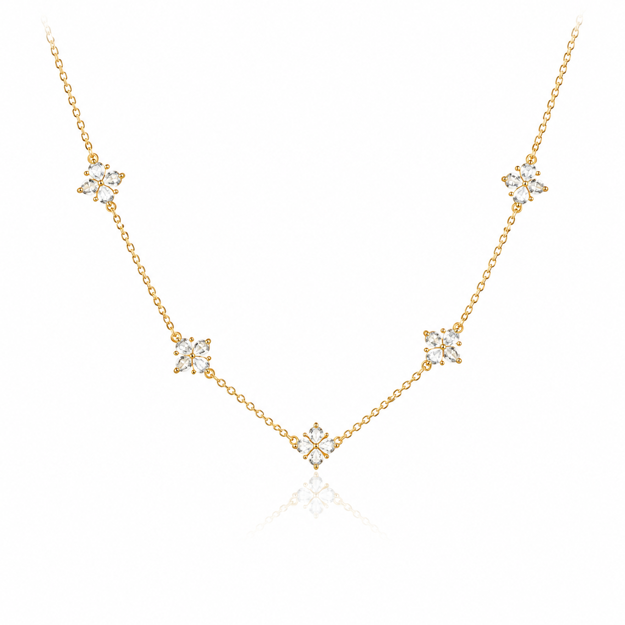 Minimal Flower Necklace