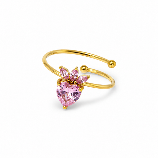 Crown Heart Ring