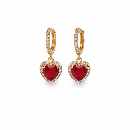 Red Heart Earrings