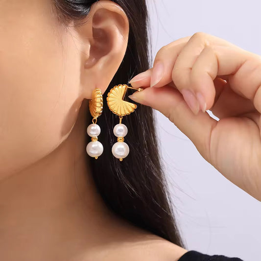 Pearl Cove Earrings #White