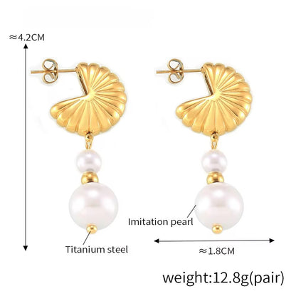 Pearl Cove Earrings #White