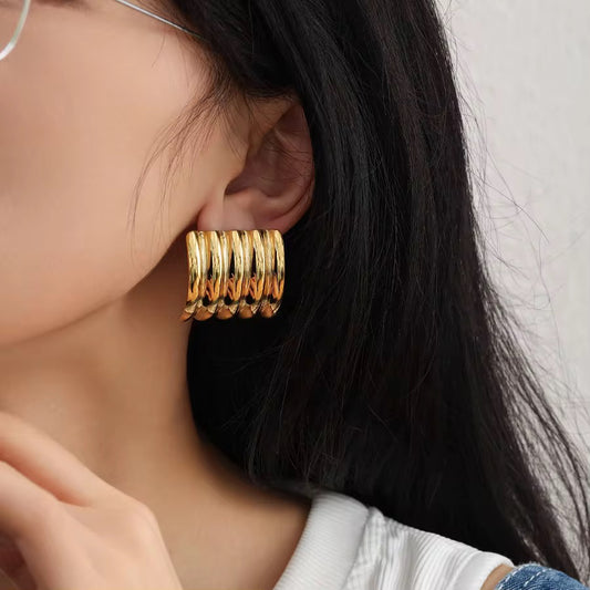 Gilded Layers Earrings
