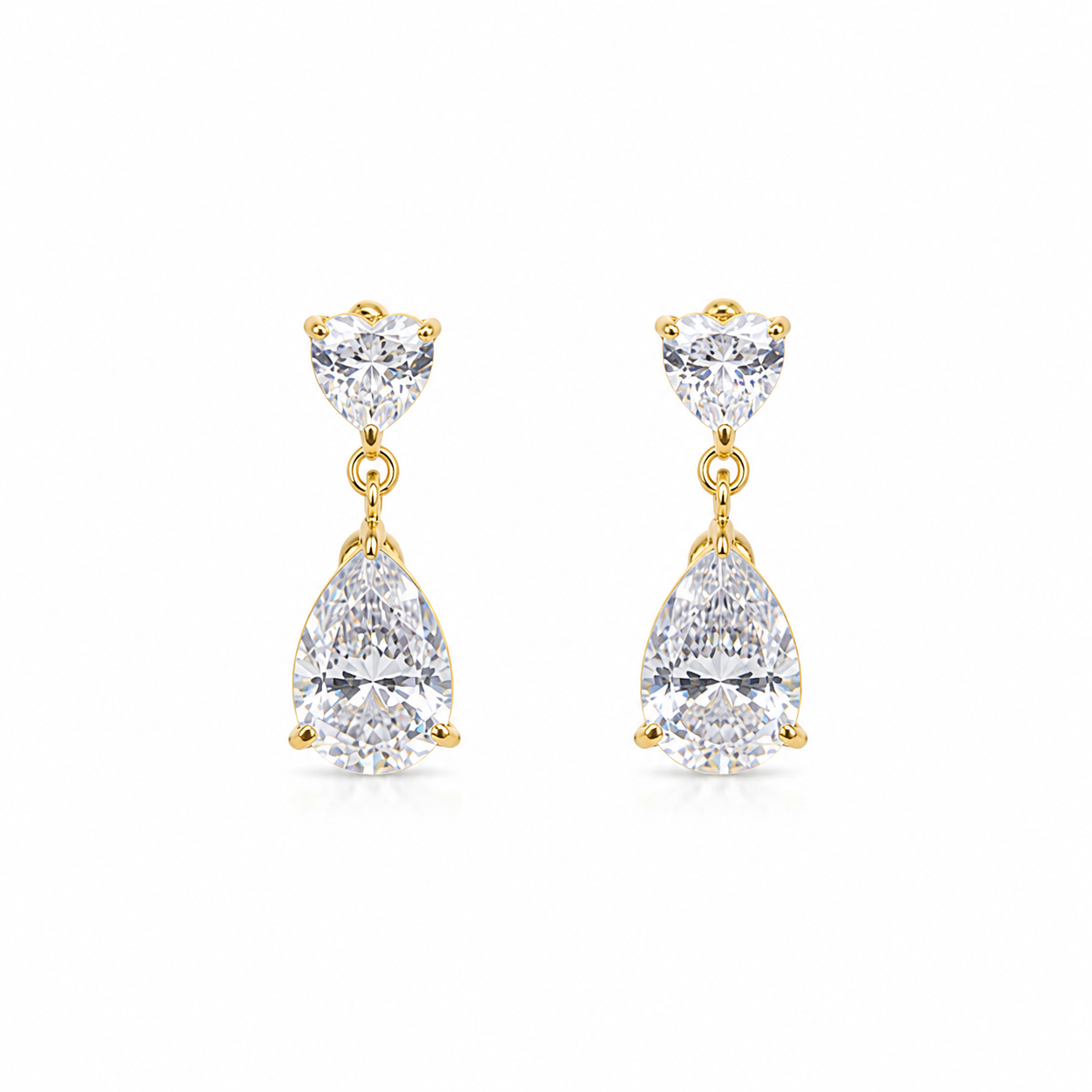 DewDrop Heart Earrings
