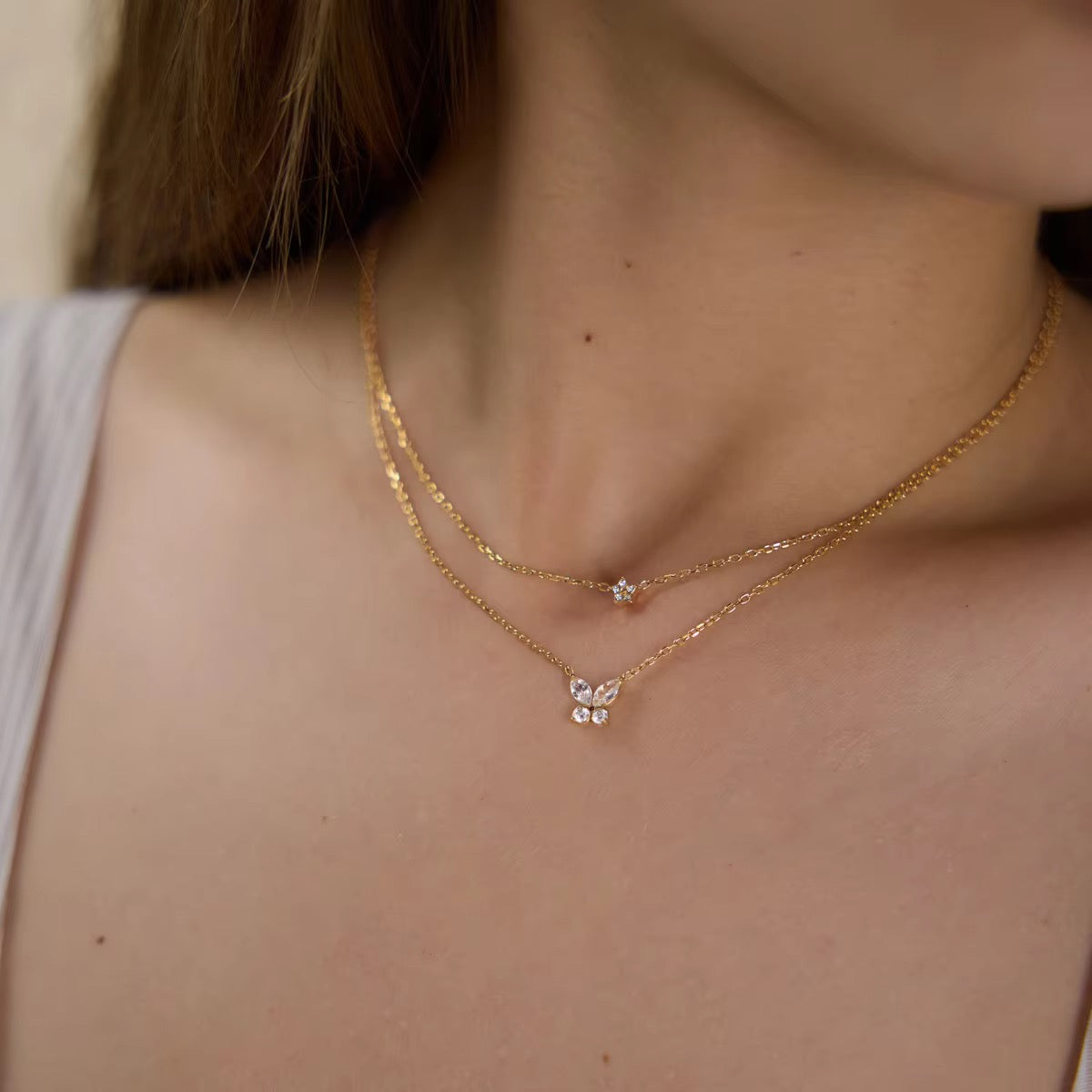 Butterfly Layered Necklace