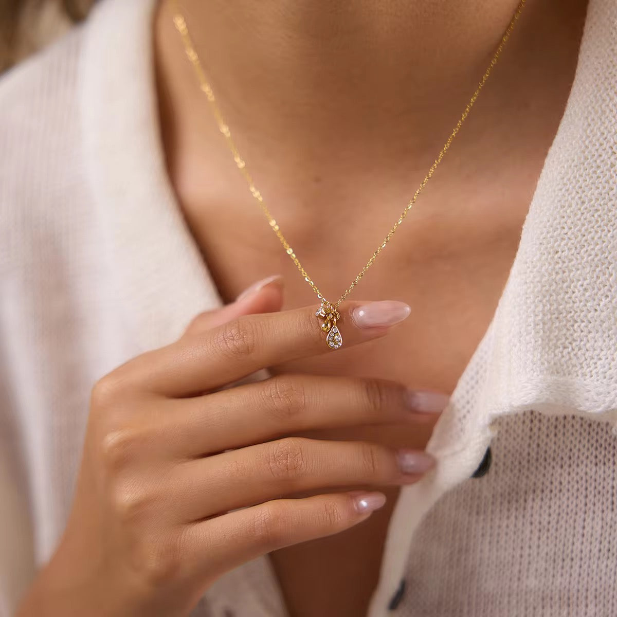 Teardrop Charm Necklace