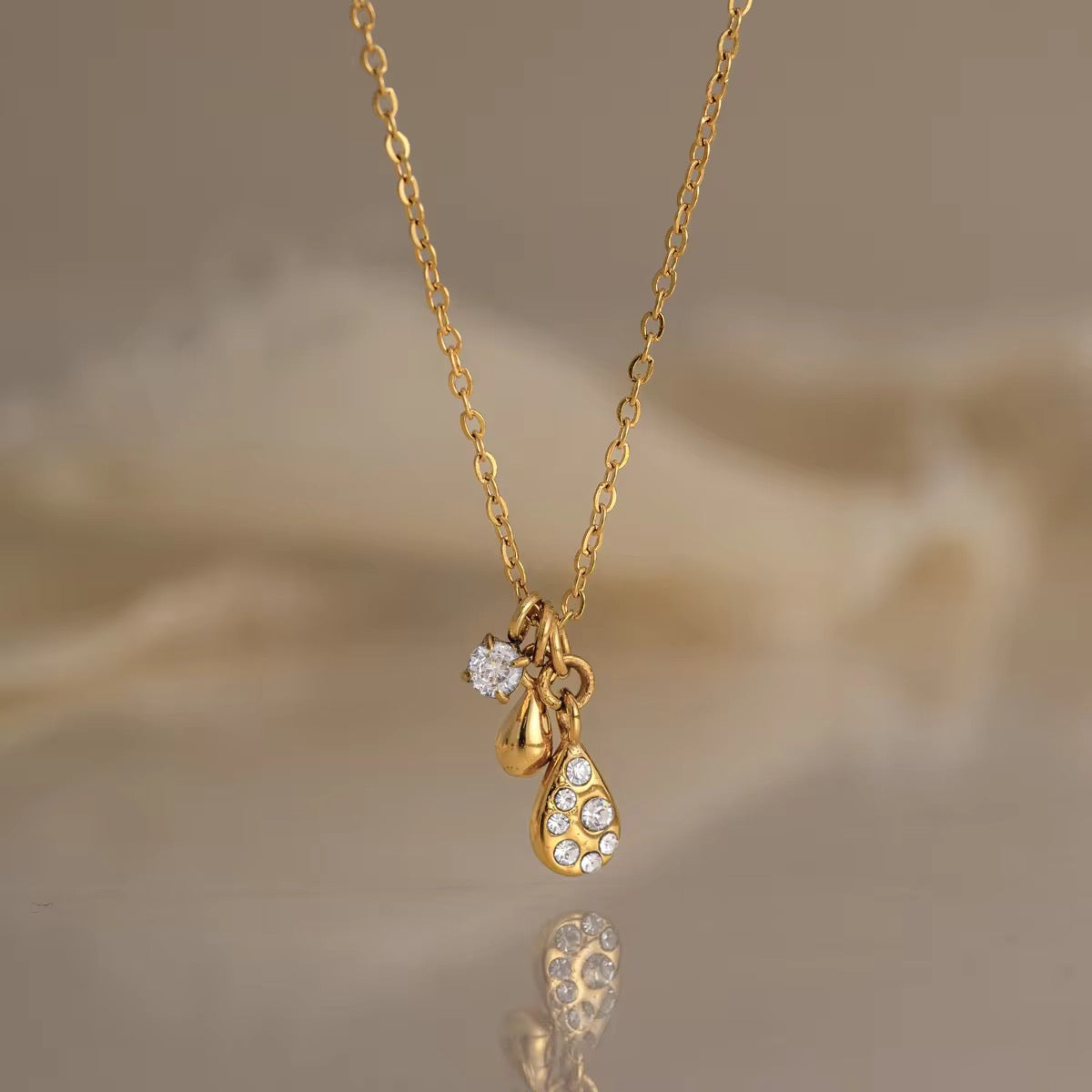 Teardrop Charm Necklace