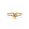 Floral Crystal Cuff Ring