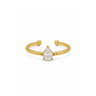 Teardrop Crystal Cuff Ring