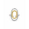 Two-Tone Oval Link Ring